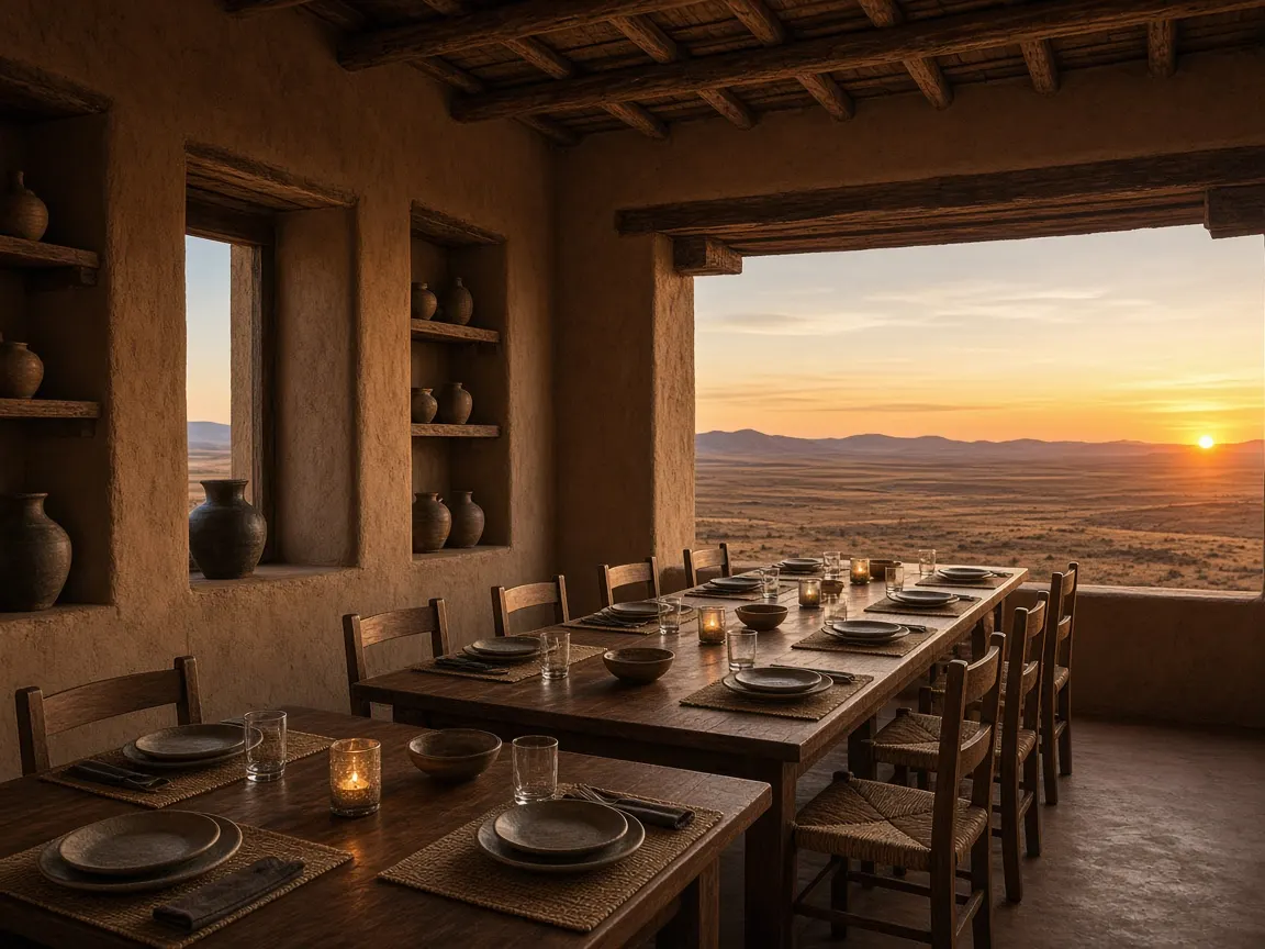 Comedor de cocina de altura en Casa Pucarani
