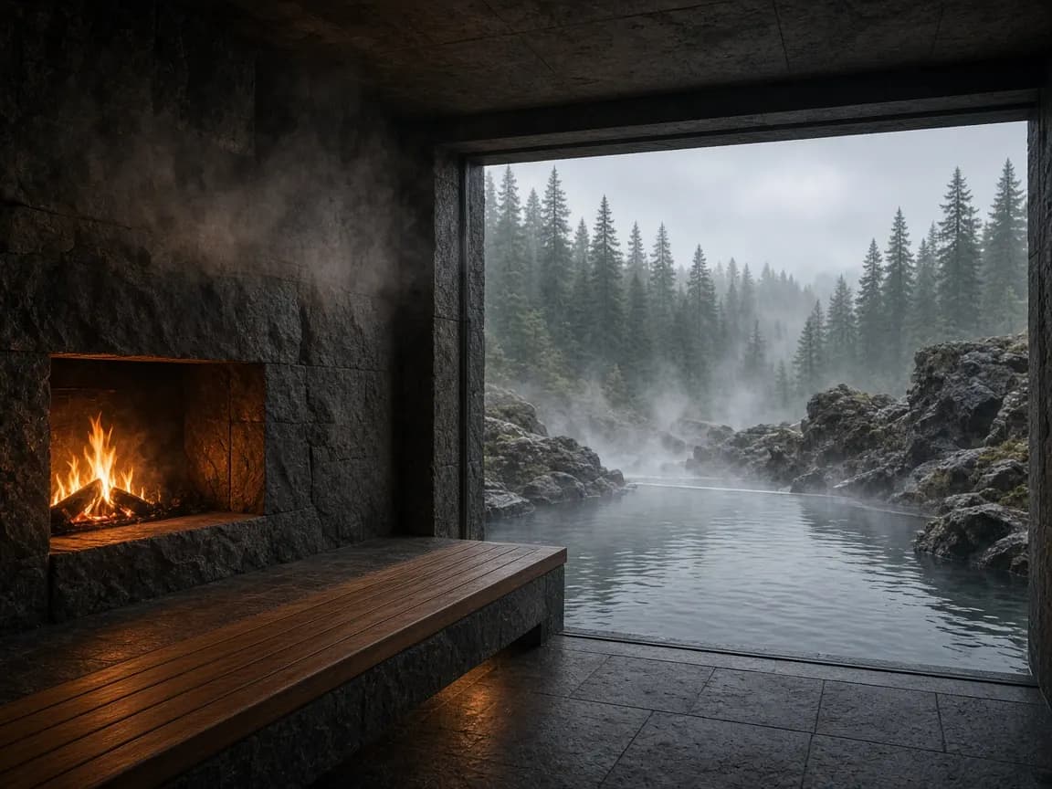 Spa de piedra y vapor en Lenga Austral